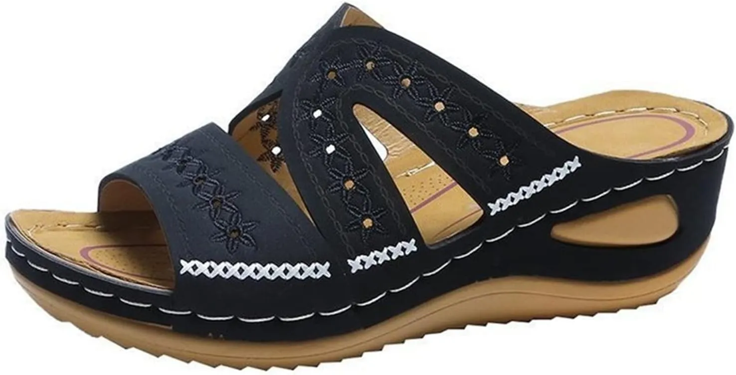 Ladmiple Sandals Women Comfortable Dressy Arch Support Orthopedic Flip Flops Summer Walking Orthotic Slides Beach Shoes 2024