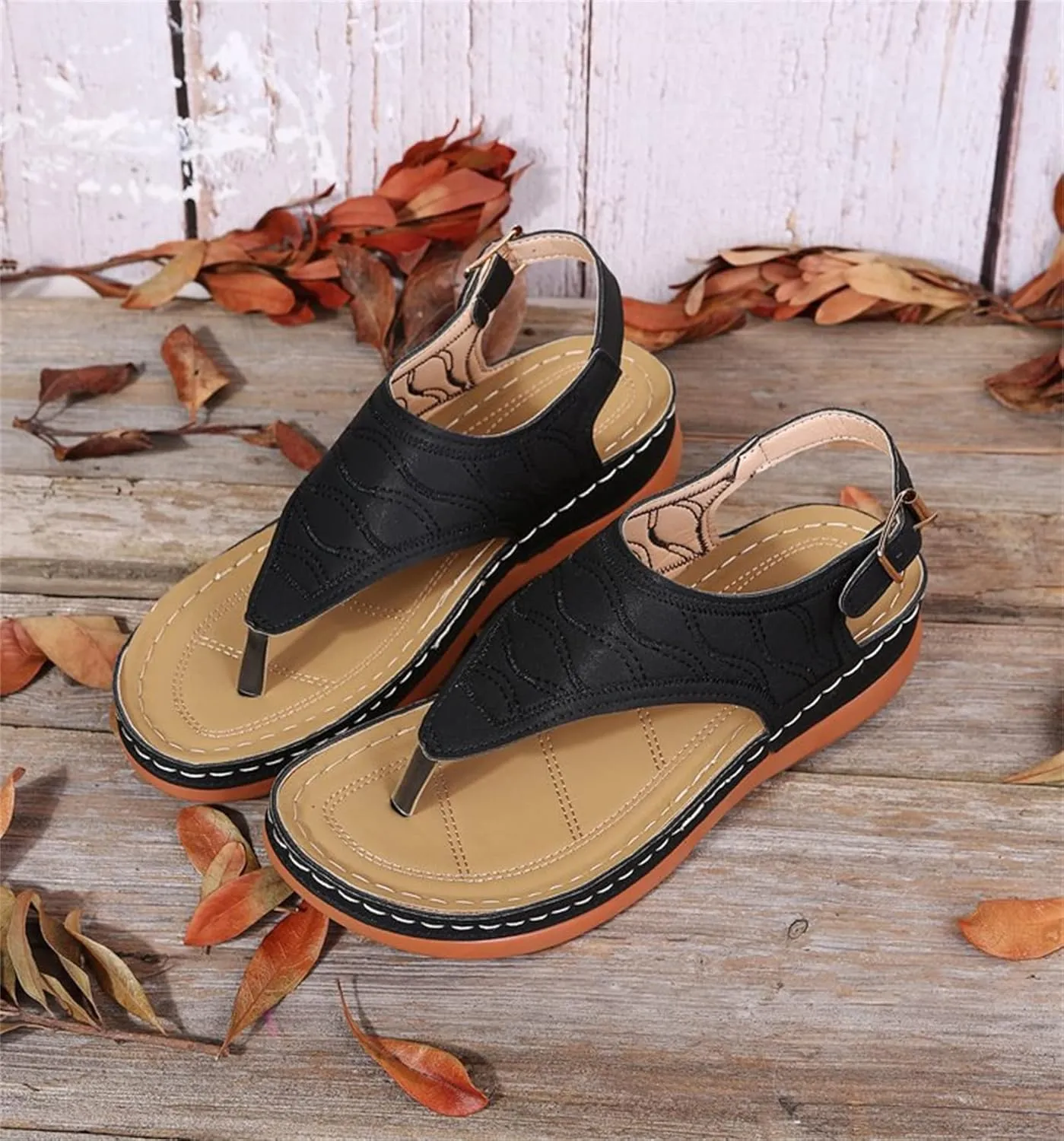 Ladmiple Sandals Women Comfortable Dressy Slip On Flat Sandals Fashion Orthotic Slides With Plantar Fasciitis Arch Support