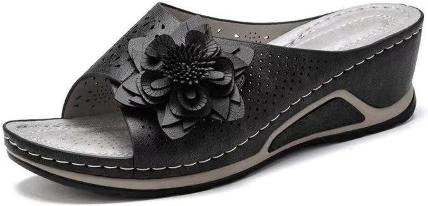 Ladmiple Sandals Women Dressy Summer Flat Comfortable Orthopedic Sandals Arch Support Orthotic Flip Flops Cute Walking Slides