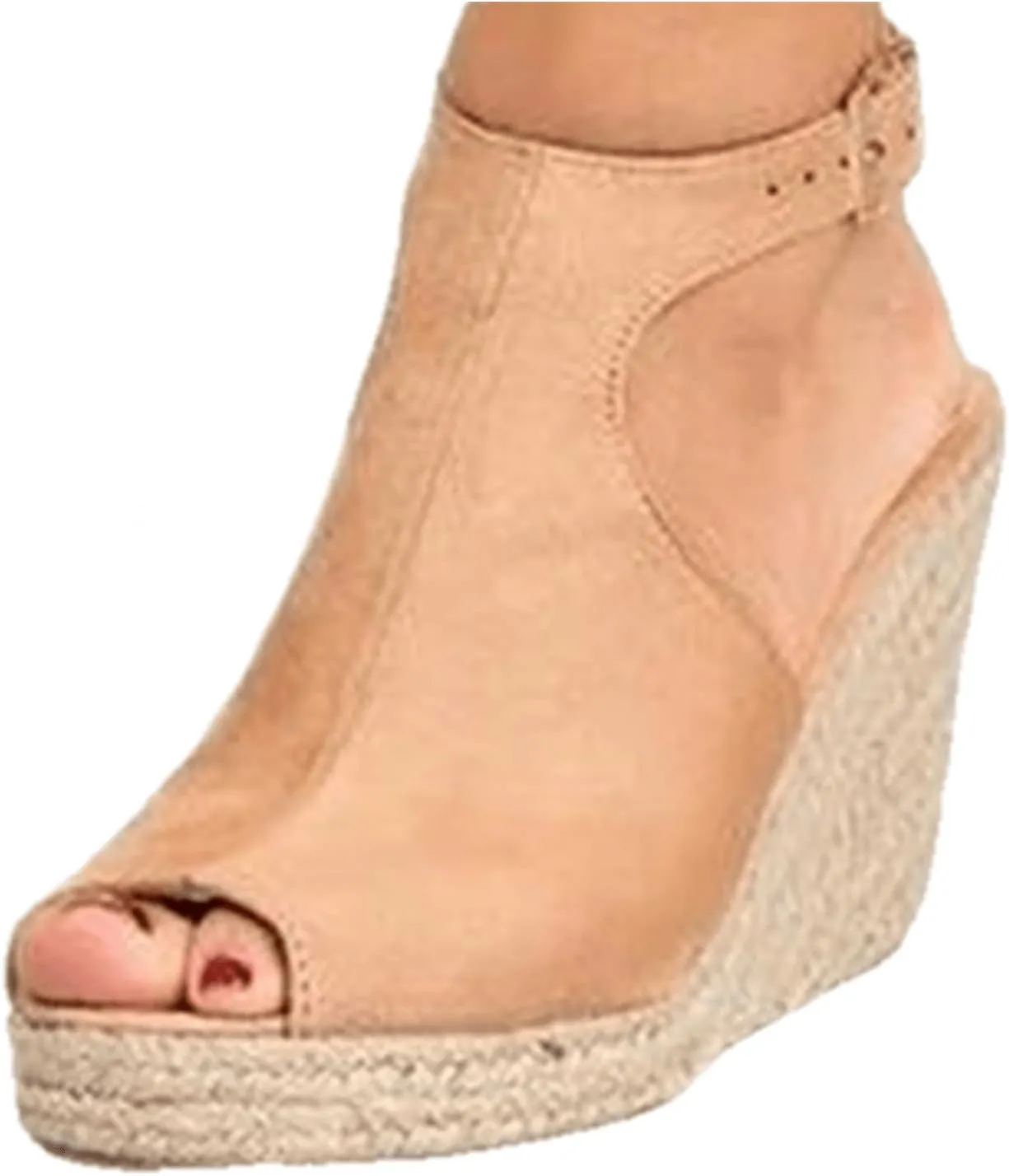 Ladmiple Summer Sandals for Women 2023 Dressy Espadrilles Wedge Shoes Open Toe Wedges Casual Travel Comfy Slip On Sandal