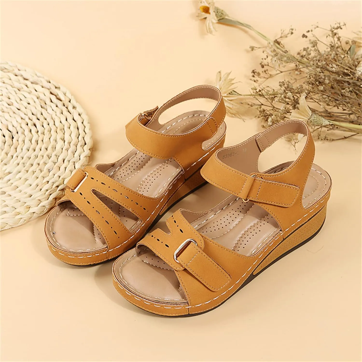 Ladmiple Women's Sandals Comfortable Dressy Orthotic Walking Slides Open Toe Arch Support Summer Orthopedic Flip Flops 2024
