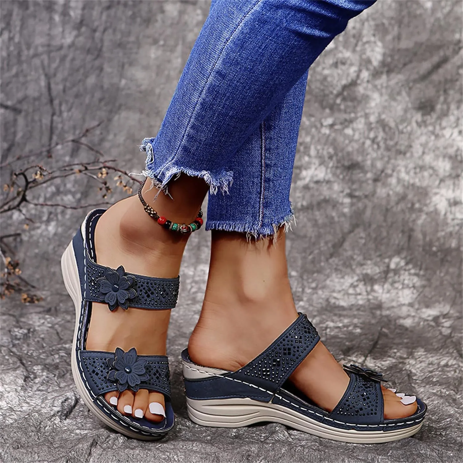Ladmiple Womens Sandals For Plantar Fasciitis Support Orthopedic Flip Flops Soft Summer Dressy Comfortable Orthotic Slides