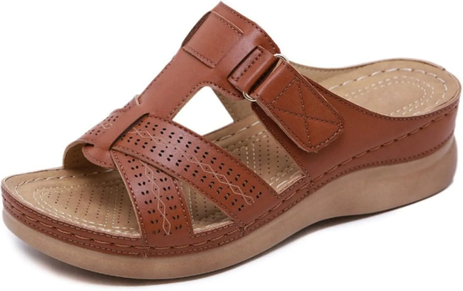 Ladmiple Womens Sandals With Arch Support Plantar Fasciitis Comfortable Orthotic Flip Flops Dressy Summer Orthopedic Slides