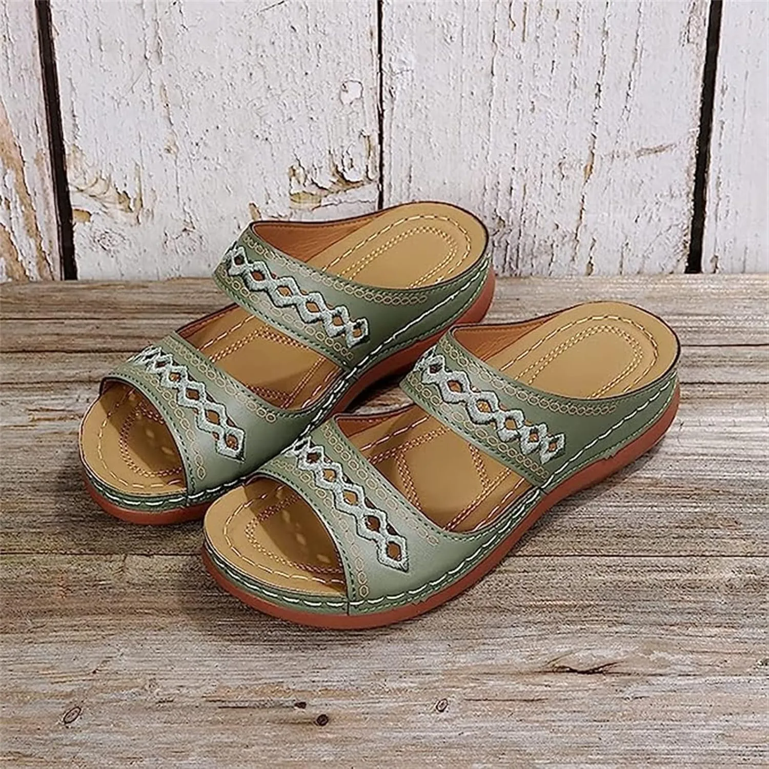 Ladmiple Womens Sandals With Arch Support Plantar Fasciitis Orthopedic Slides Slippers Comfort Summer Orthotic Flip Flops