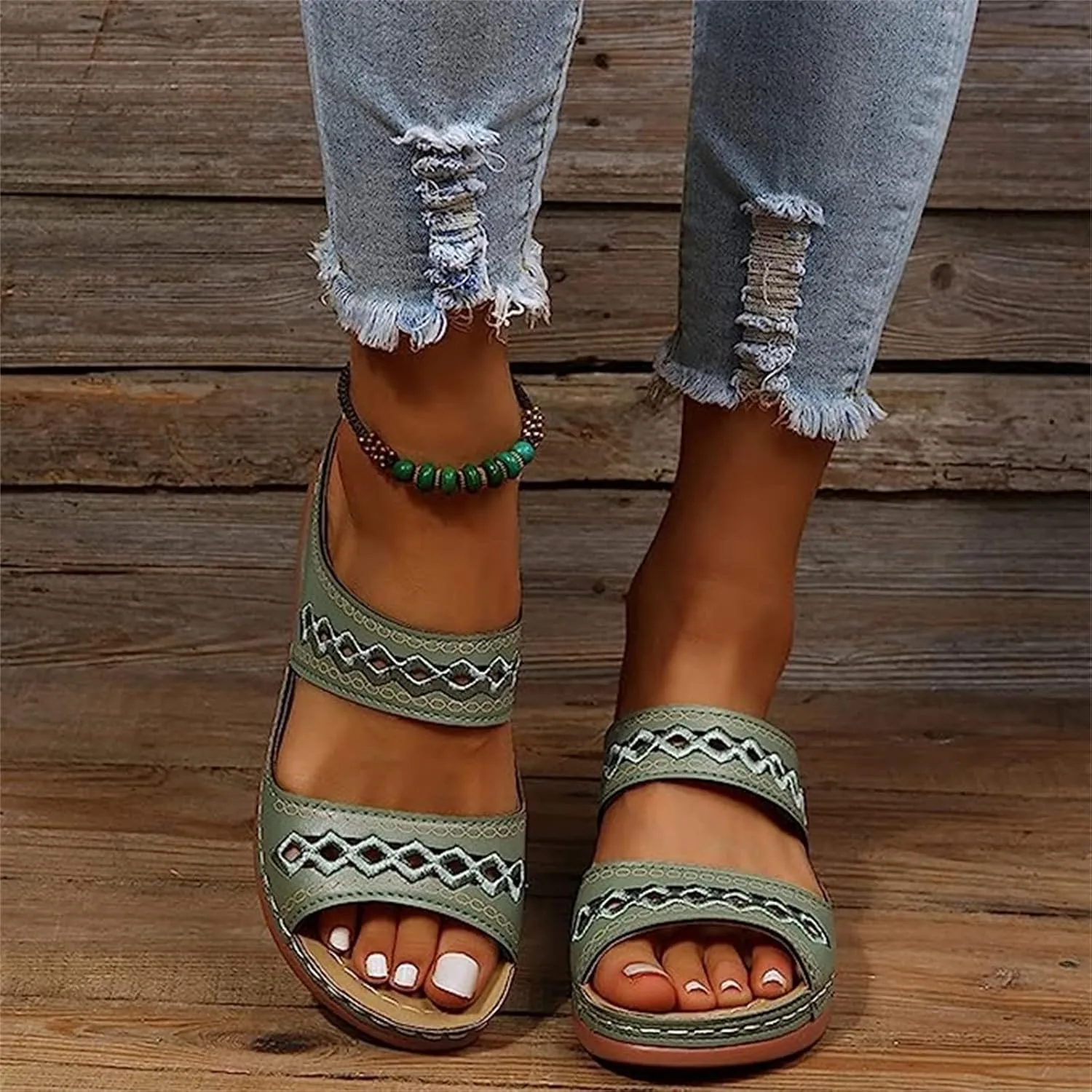 Ladmiple Womens Sandals With Arch Support Plantar Fasciitis Orthopedic Slides Slippers Comfort Summer Orthotic Flip Flops