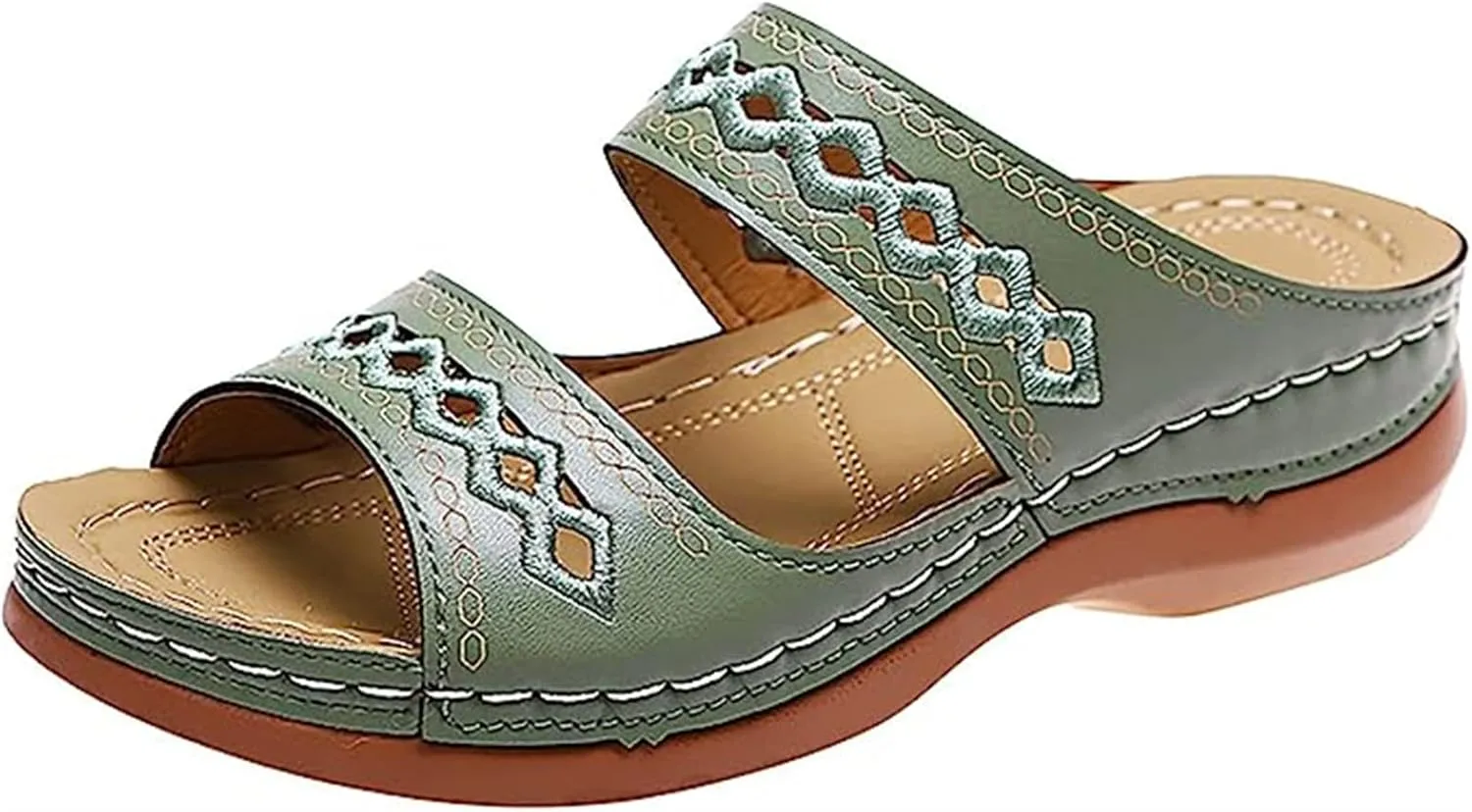 Ladmiple Womens Sandals With Arch Support Plantar Fasciitis Orthopedic Slides Slippers Comfort Summer Orthotic Flip Flops
