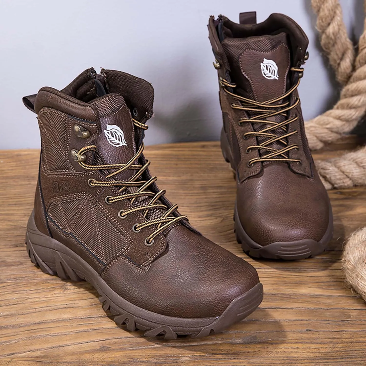 Large Size Outdoor Men's Hiking Shoes, Anti Slip and Waterproof Shoes, Hiking Shoes, Off-Road Shoes, Sports Shoes, Casual Shoes, Steel Toe Shoes, Field Training Military Boots