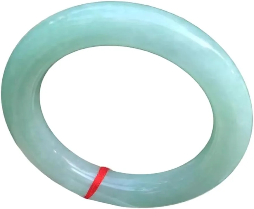 Latest natural Light-Green Round Bar Jadeite Bangles Handing Exquisite Noble Elegant Jade