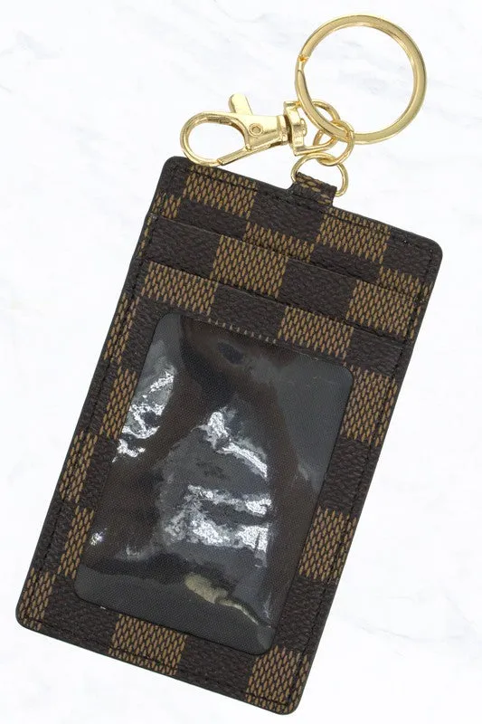 Leather Keychain with Card Holder