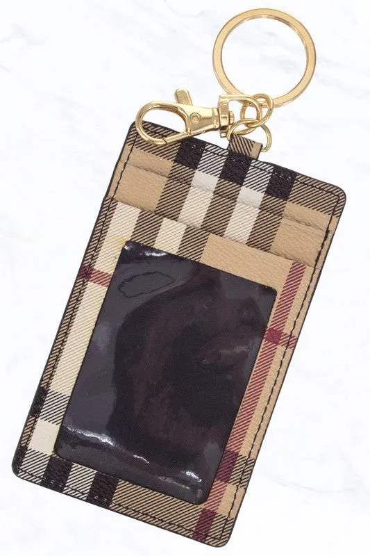 Leather Keychain with Card Holder