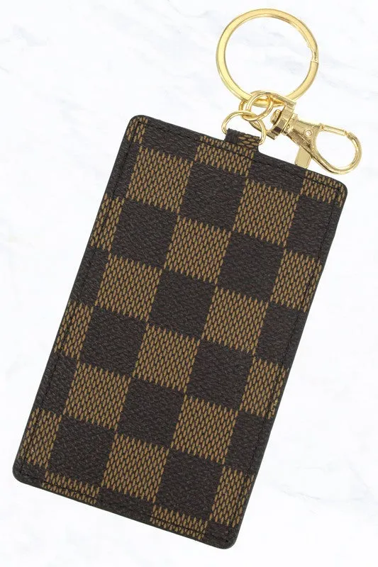 Leather Keychain with Card Holder