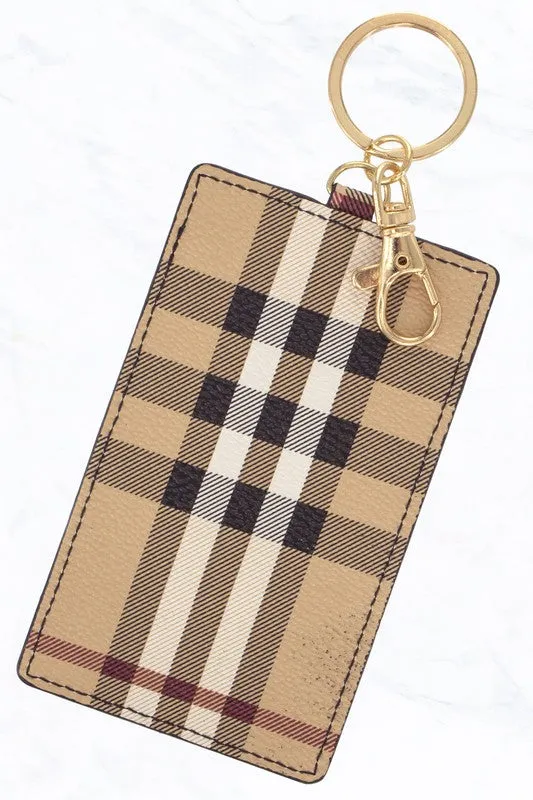 Leather Keychain with Card Holder