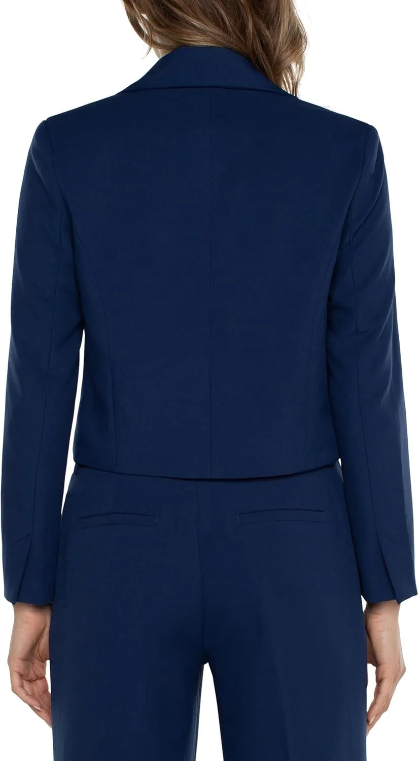 Liverpool Women's Petite Cropped Blazer Luxe Stretch Suiting