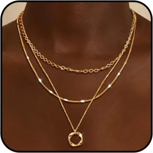 Long tiantian Gold Necklace Stack Layered Necklaces for Women Stacked Necklaces Gold Pendant Necklace Layering Necklaces for Women Stack Dainty Necklace Gold Jewelry Set