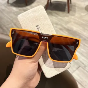 Luxury Brand Square Designer Vintage Female Sunshade Fashion Sunglasses