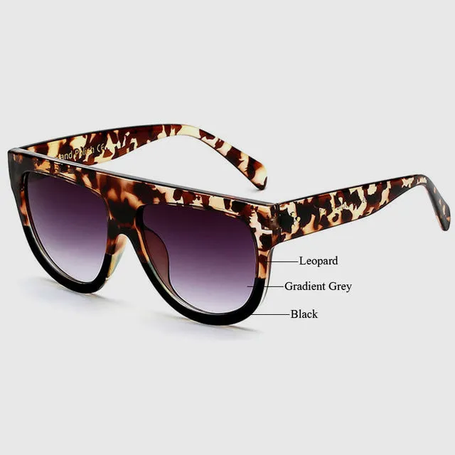 MADELINY New Fashion Sunglasses Women High Quality Acetate Top Flat Shield Shape Sun Glasses Vintage Cat Eye Eyewear MA101