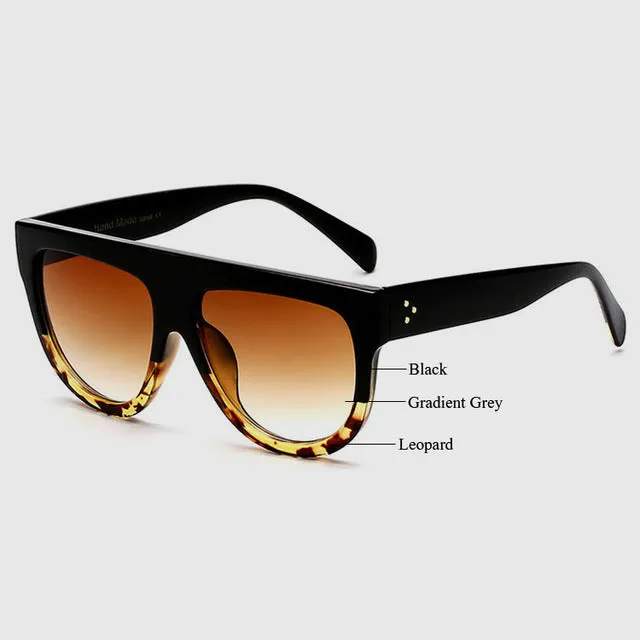 MADELINY New Fashion Sunglasses Women High Quality Acetate Top Flat Shield Shape Sun Glasses Vintage Cat Eye Eyewear MA101
