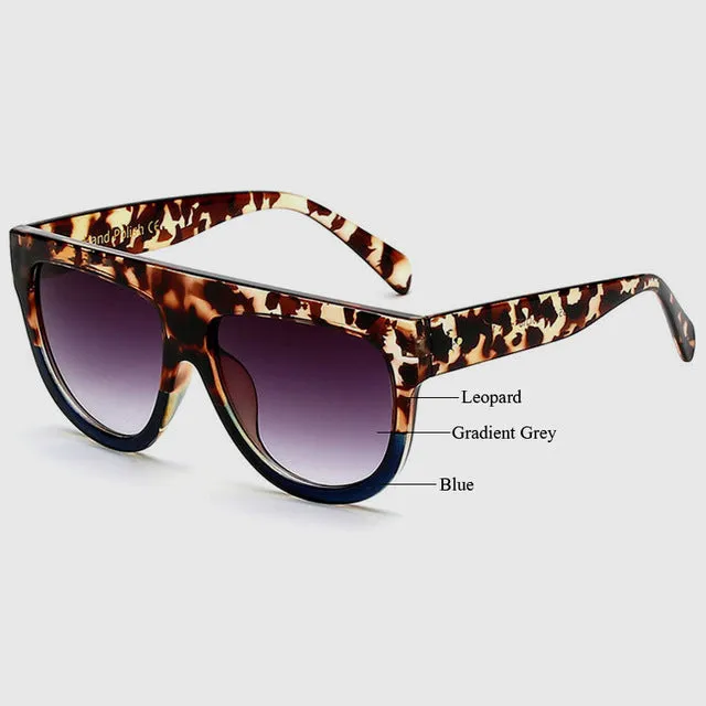 MADELINY New Fashion Sunglasses Women High Quality Acetate Top Flat Shield Shape Sun Glasses Vintage Cat Eye Eyewear MA101