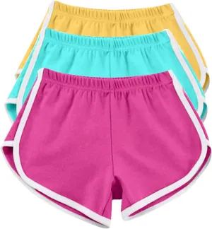 maisdgop Yoga Shorts for Women 3 Pack High Waisted Running Shorts Trendy Workout Dolphin Shorts Casual Summer Biker Shorts