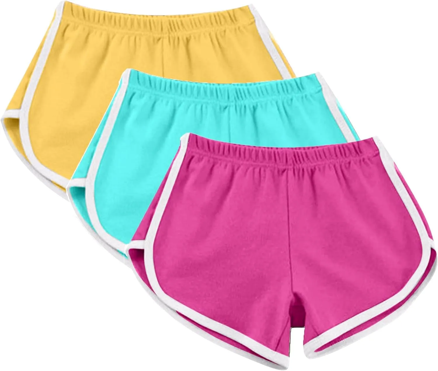 maisdgop Yoga Shorts for Women 3 Pack High Waisted Running Shorts Trendy Workout Dolphin Shorts Casual Summer Biker Shorts