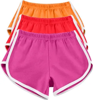 maisdgop Yoga Shorts for Women 3 Pack High Waisted Running Shorts Trendy Workout Dolphin Shorts Casual Summer Biker Shorts