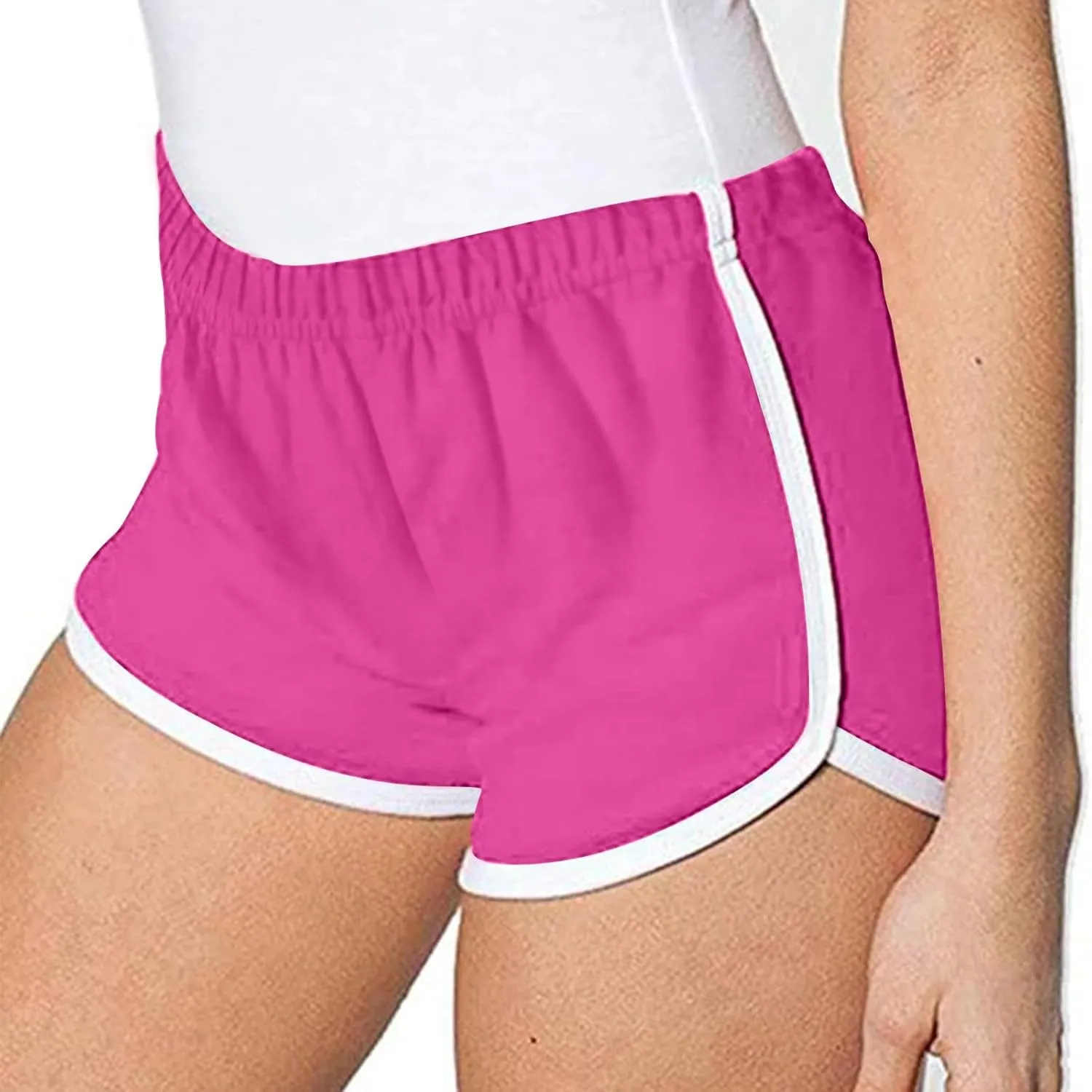 maisdgop Yoga Shorts for Women 3 Pack High Waisted Running Shorts Trendy Workout Dolphin Shorts Casual Summer Biker Shorts