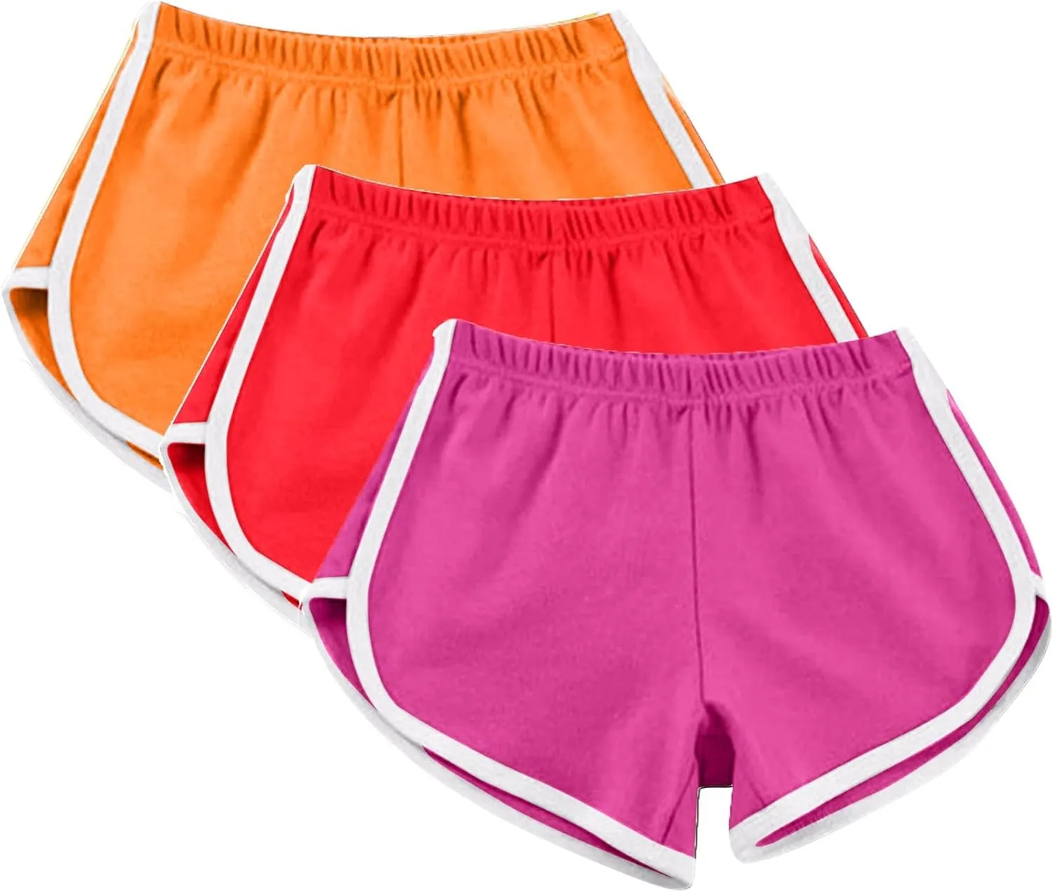 maisdgop Yoga Shorts for Women 3 Pack High Waisted Running Shorts Trendy Workout Dolphin Shorts Casual Summer Biker Shorts