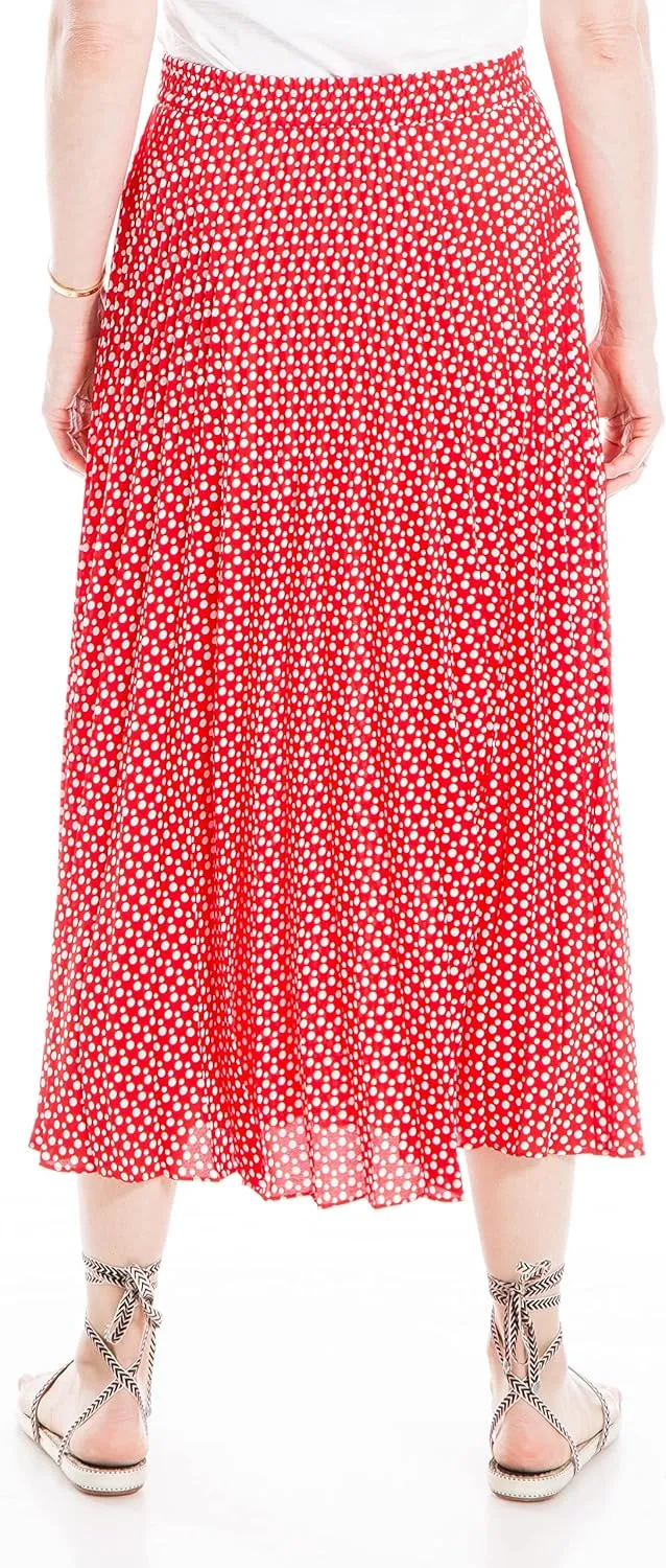 Max Studio Women's Petite Size Long Pleated Skirt
