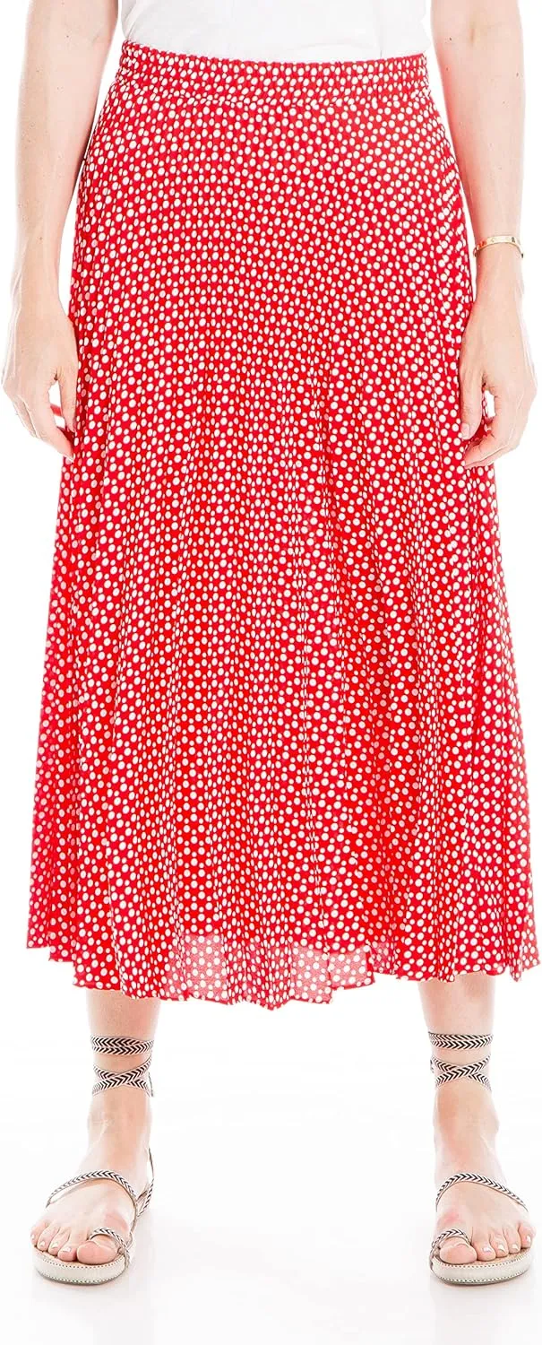 Max Studio Women's Petite Size Long Pleated Skirt
