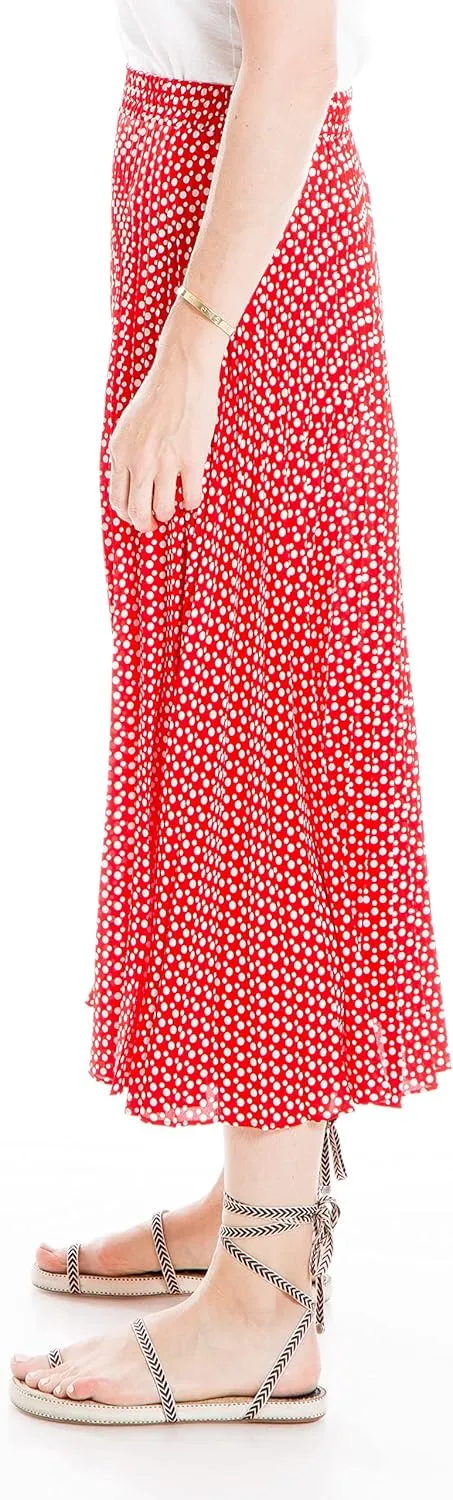 Max Studio Women's Petite Size Long Pleated Skirt
