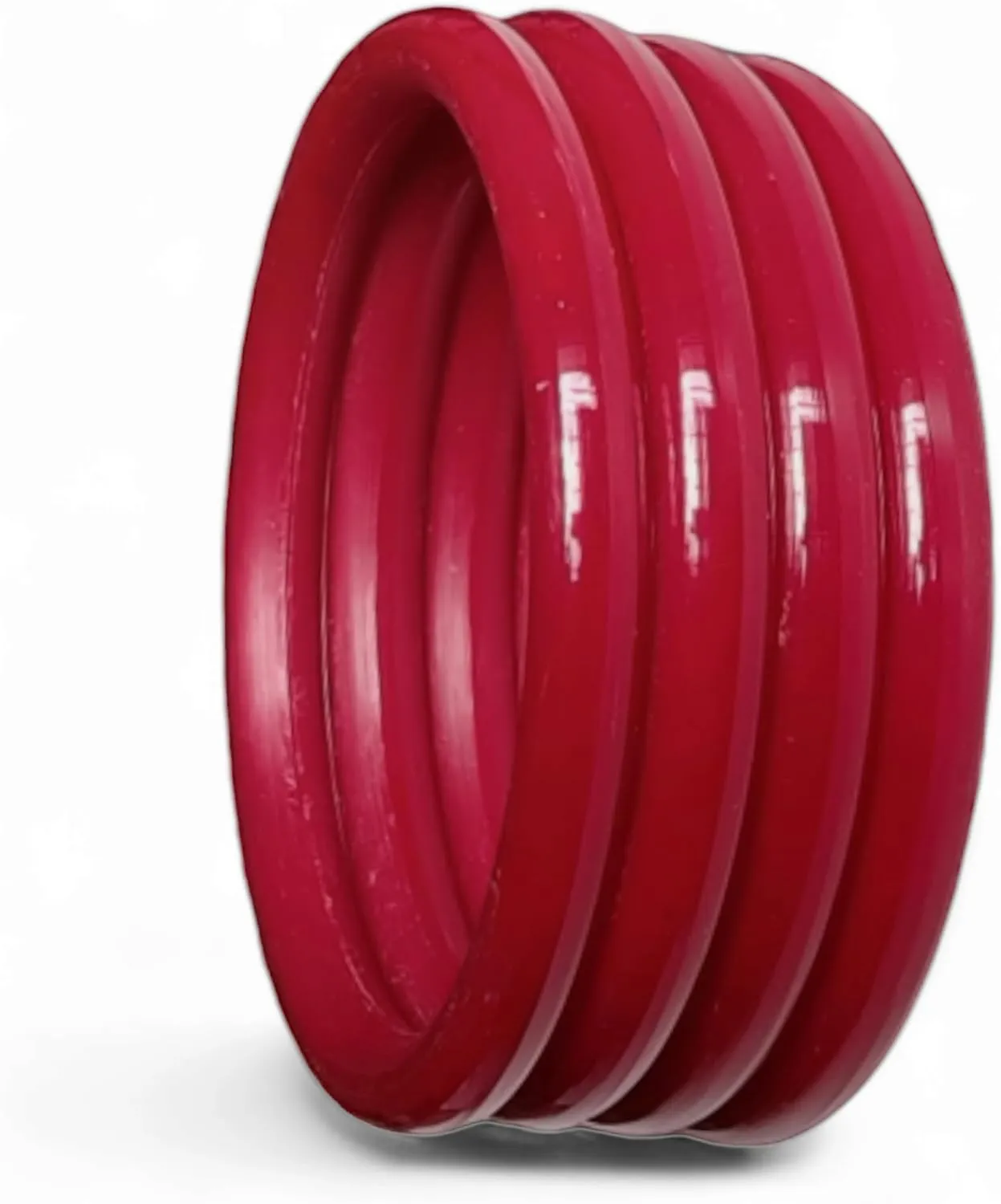 Meenakshi imitation Set of 4 Plastic Red Shakha Pola Bangles For Women Festival Wear Bracelet