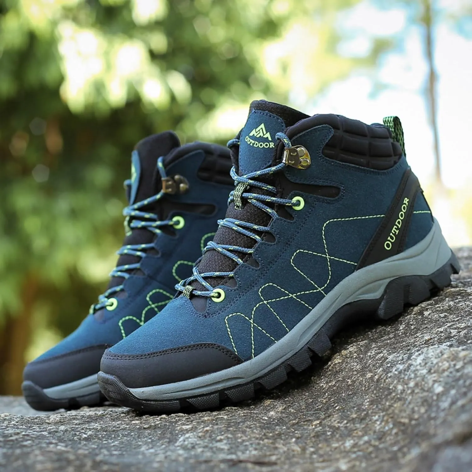 Men Shoes Couple Hiking Shoes Fashion Thick Sole Outdoor Mountaineering Sneakers Lightweight Walking Boots Men