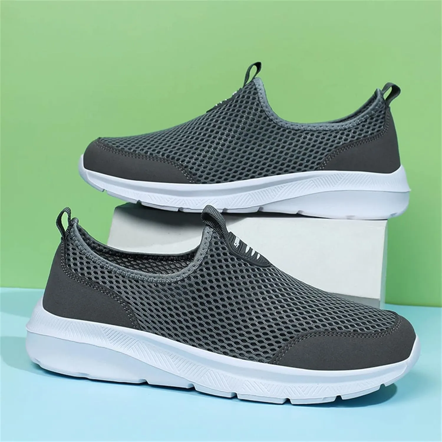 Mens Athletic Shoes Men's Sneakers Tennis Shoe for Men Slip on Shoe for Men Mesh Breathable Sneaker