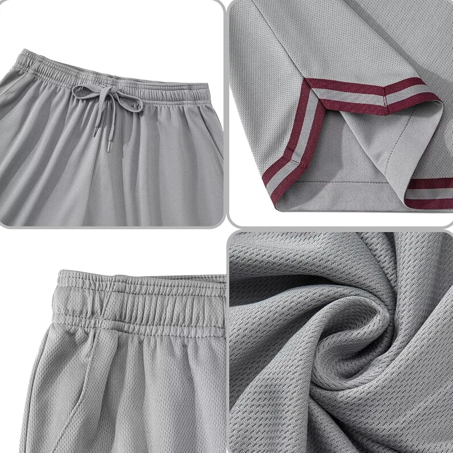 Men's Basketball Shorts Running Athletic Workout Shorts Breathable Gym Shorts Quick Dry