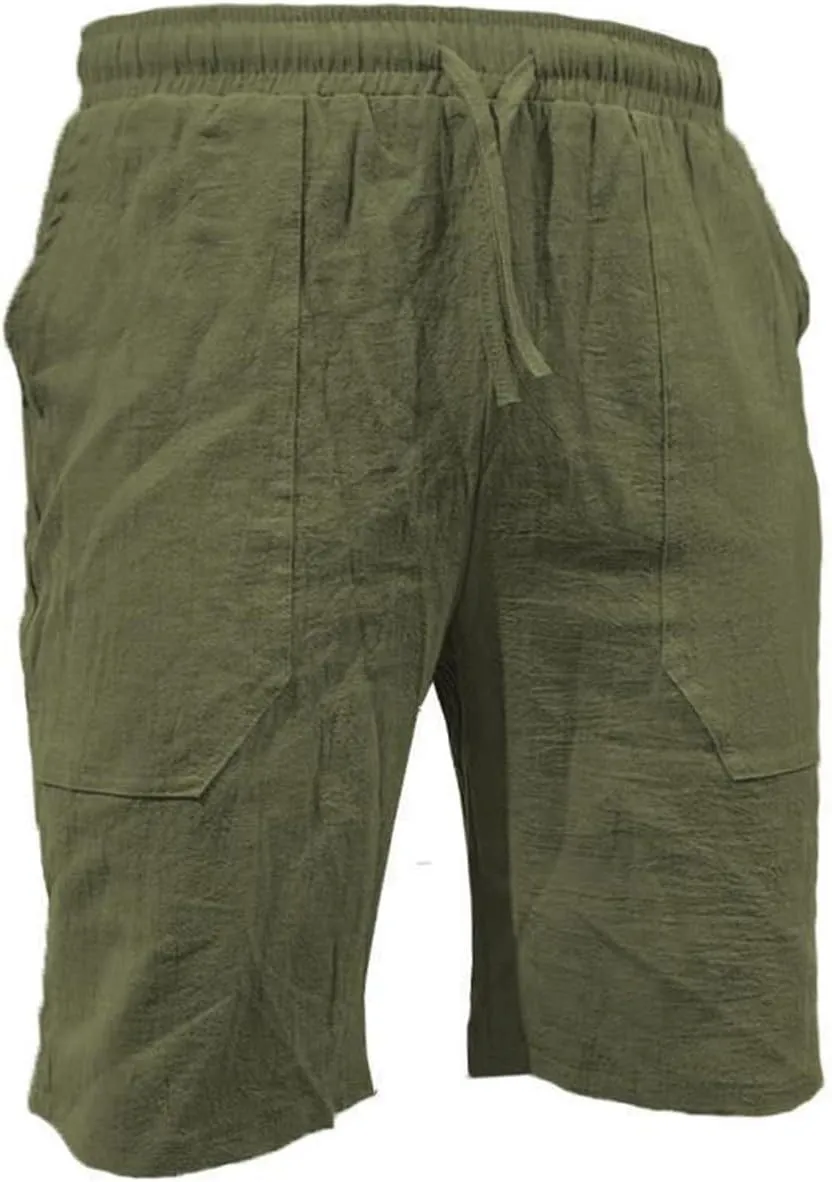 Mens Casual Shorts Fashionable Casual Shorts Solid and Men's Pants Cargo Shorts Men Bird Dogs Short Men Linen Shorts