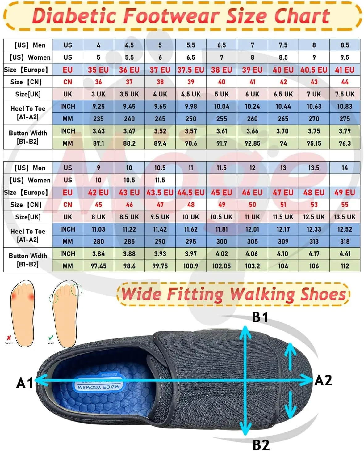 Mens Extra Wide Trainers Outdoor Trainers Men Comfortable Loafers Lightweight Comfortable Walking Shoes Breathable Running Sneakers for Plantar Fasciitis Flat Feet