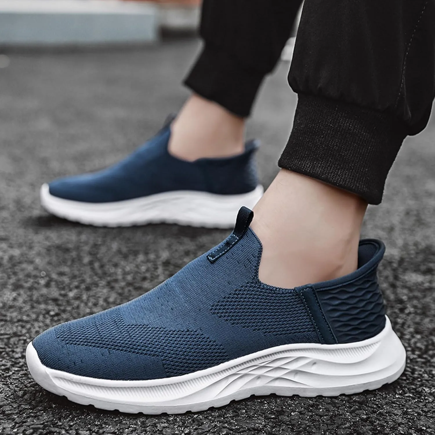Men's Fashion Sneakers Mens Athletic Shoes Slip on Shoe for Men Sneaker for Men Lightweight Mesh Sneaker