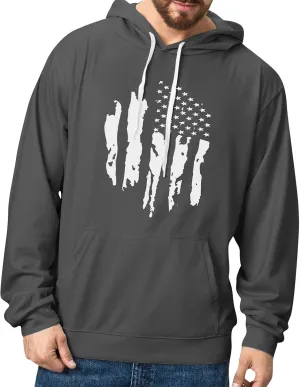 Men's Graphic Big and Tall Hoodie: Lightweight Heated Designer Sweatshirt Casaul Flannel Pullover