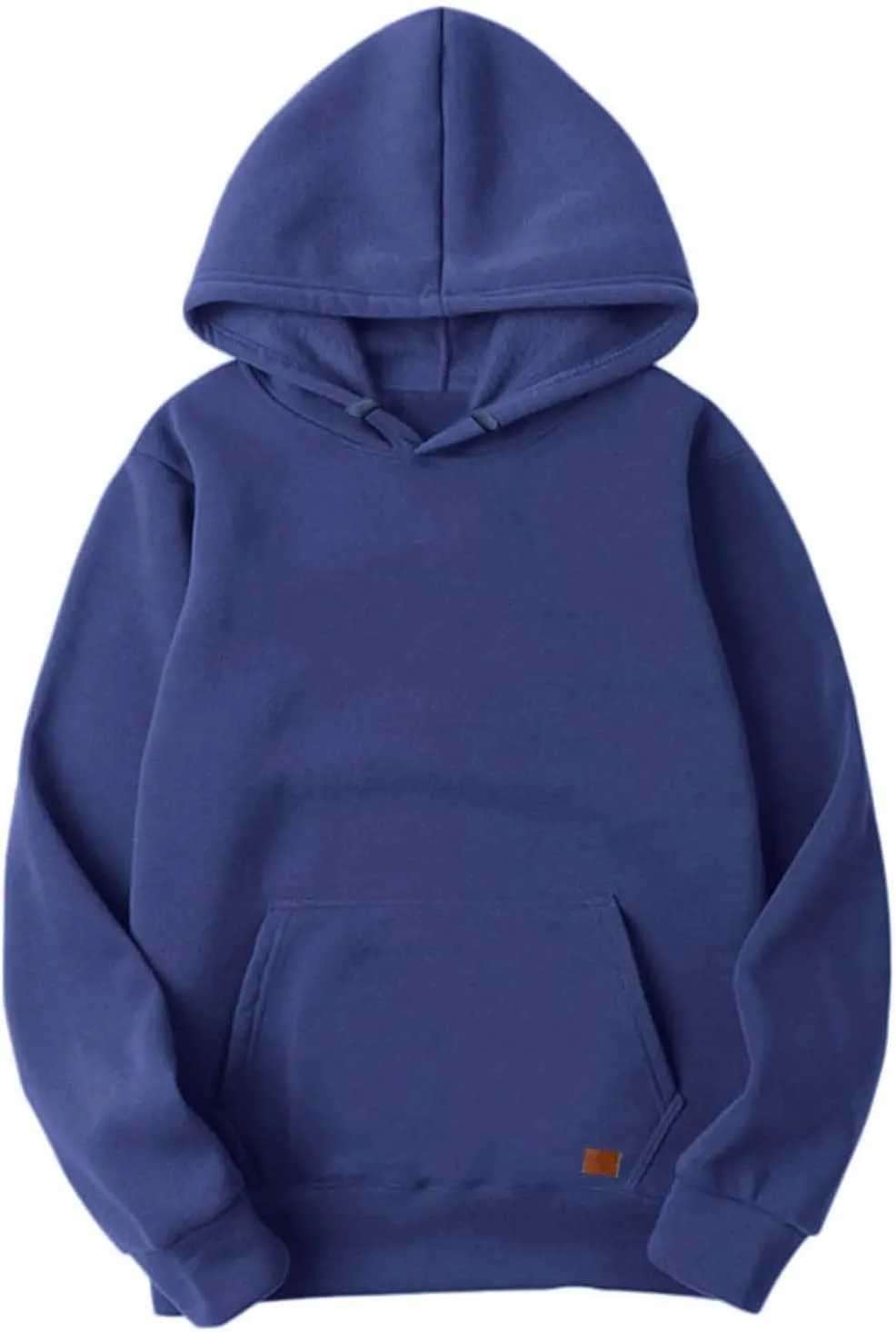 Mens Oversized Hoodies Pullover Solid Vintage Long Sleeve Sweatshirt Heavyweight Baggy Streetwear Top Athletic