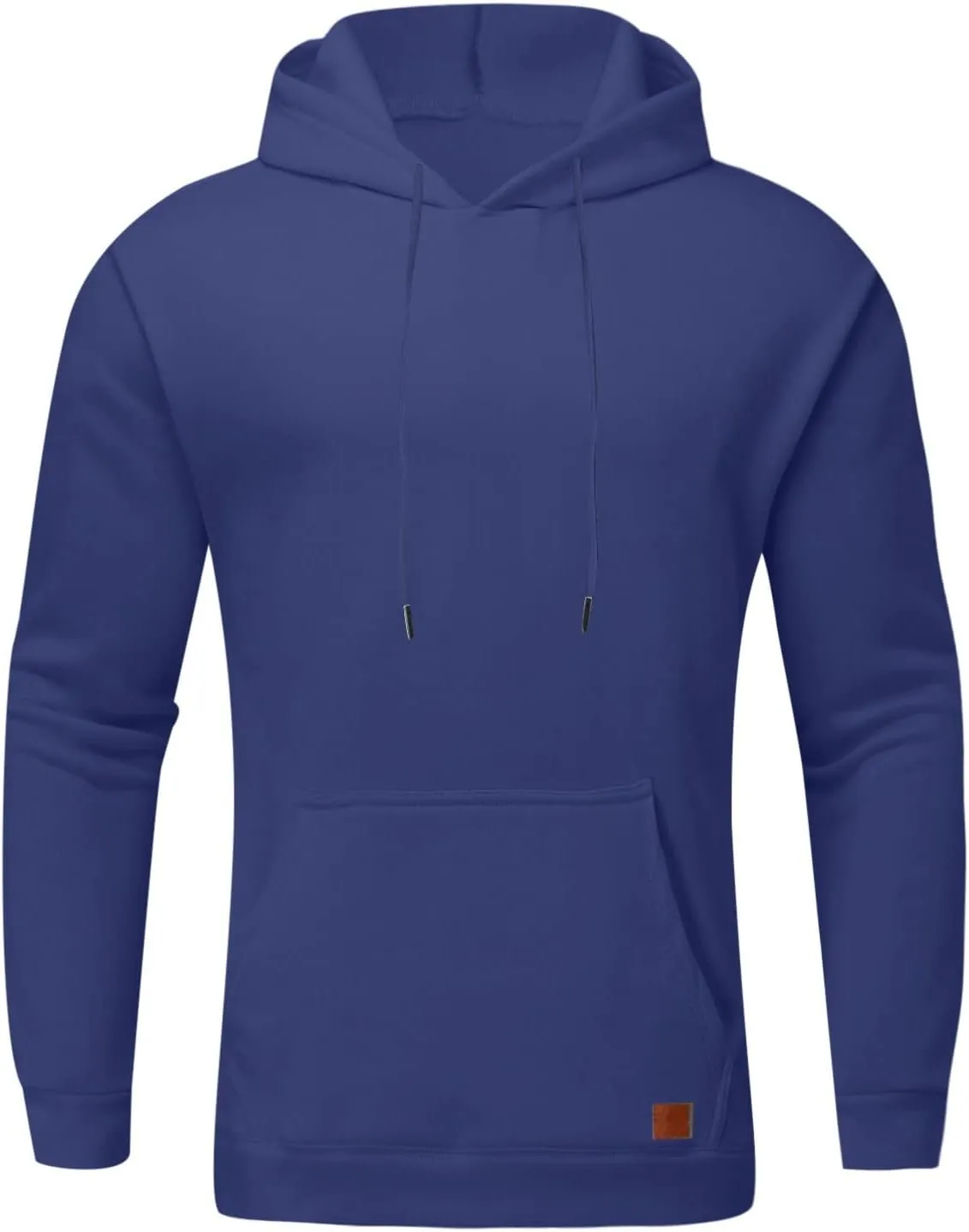 Mens Oversized Hoodies Pullover Solid Vintage Long Sleeve Sweatshirt Heavyweight Baggy Streetwear Top Athletic