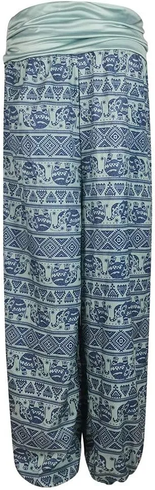 Miyaomn Stylish Boho Print Harem Pants for Women Stretch High Waisted Yoga Lounge Trousers Baggy Hippie Gypsy Casual Joggers
