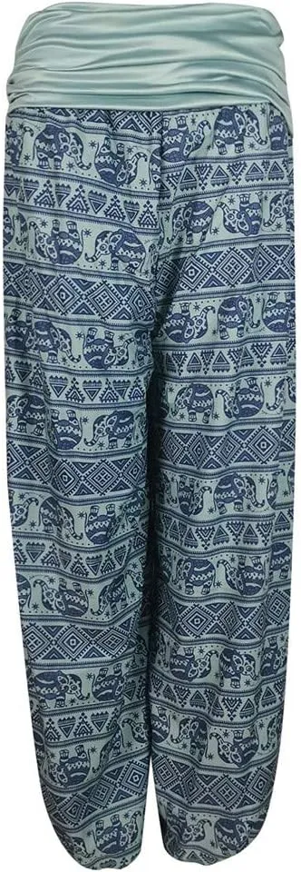 Miyaomn Stylish Boho Print Harem Pants for Women Stretch High Waisted Yoga Lounge Trousers Baggy Hippie Gypsy Casual Joggers