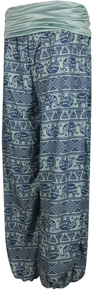 Miyaomn Stylish Boho Print Harem Pants for Women Stretch High Waisted Yoga Lounge Trousers Baggy Hippie Gypsy Casual Joggers