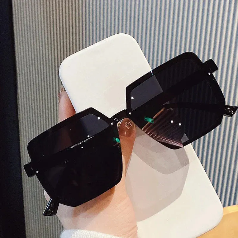 Modern Sun Big Shade Square Travel Gradient Vintage Retro Frame Sunglasses