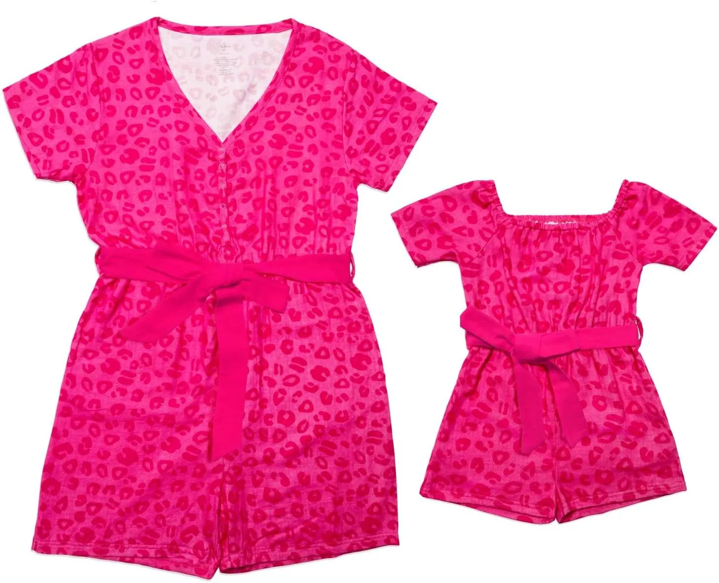 Mommy and Me Romper Short Sleeves Matching Outfits Mother Daughter Cute Jumpsuits Vacation Photoshoot Occasions