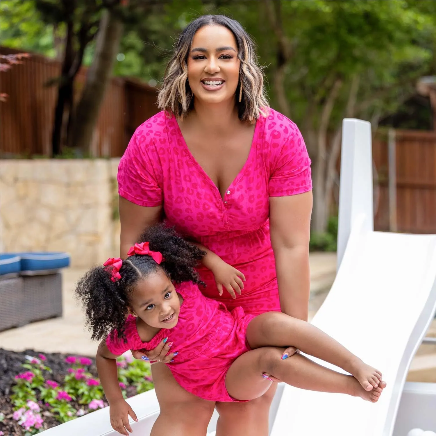 Mommy and Me Romper Short Sleeves Matching Outfits Mother Daughter Cute Jumpsuits Vacation Photoshoot Occasions