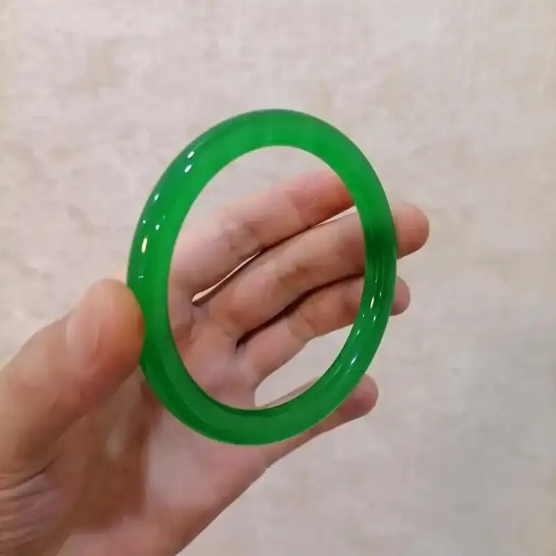 Natural Jade Bangle- Thin Green Jade Bangle From Myanmar Bangle Jewelry