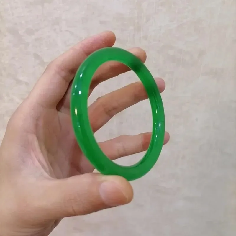 Natural Jade Bangle- Thin Green Jade Bangle From Myanmar Bangle Jewelry