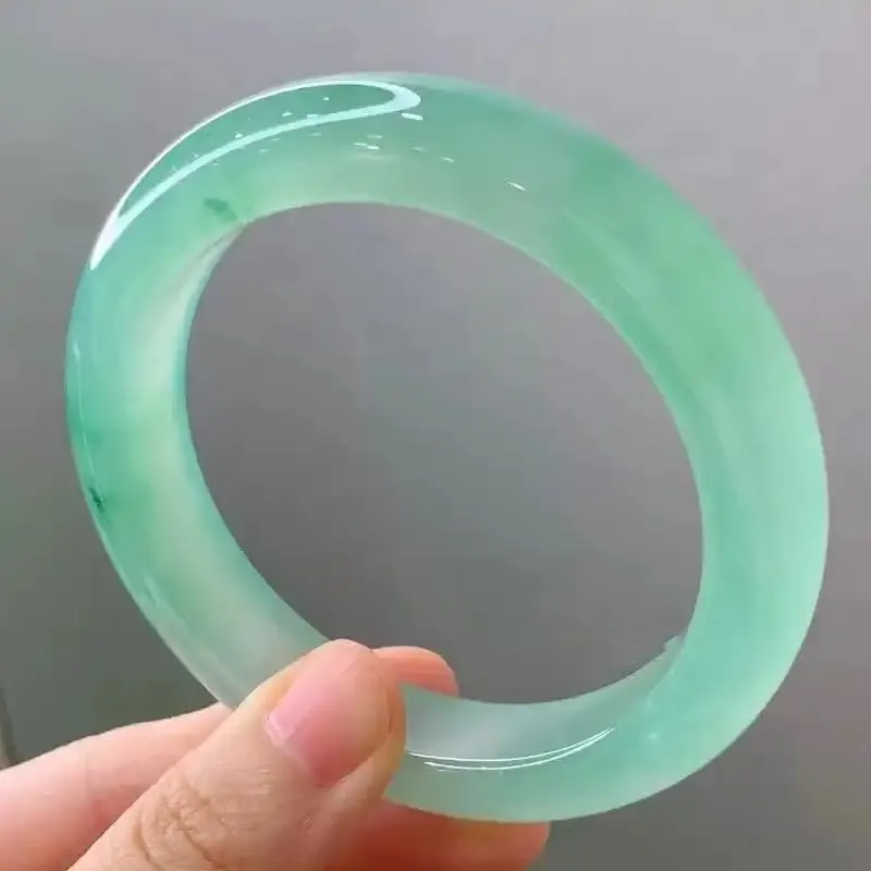 Natural Myanmar -like Bright Oil High Ice Transparent Green Jade Bracelet