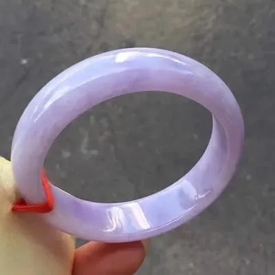 Natural Violet Jade Bangle- violet Jade Bangle from Myanmar For women (Blue, 60-62mm) (Green, 52-54mm)